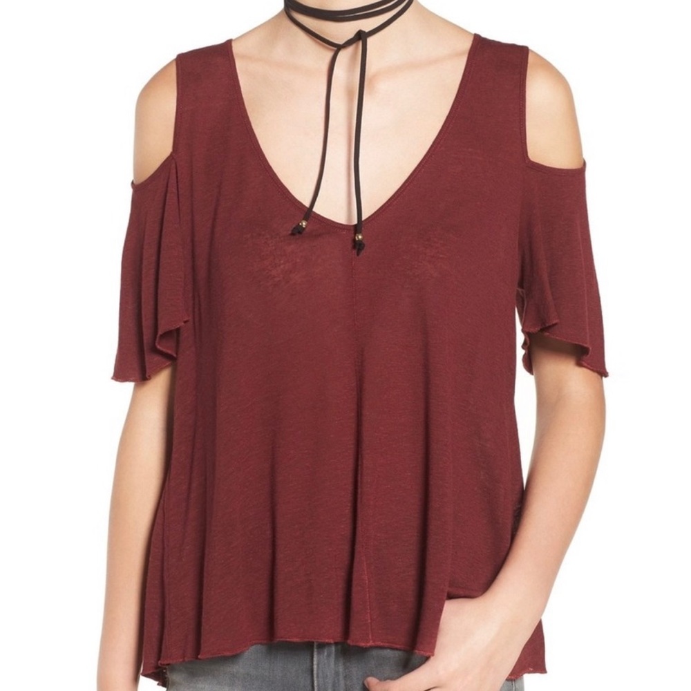 Free People Bittersweet Cold Shoulder Top